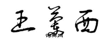 曾慶福王蘭西草書個性簽名怎么寫