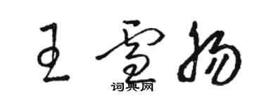 駱恆光王雪腸草書個性簽名怎么寫