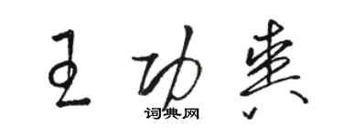 駱恆光王功爽草書個性簽名怎么寫