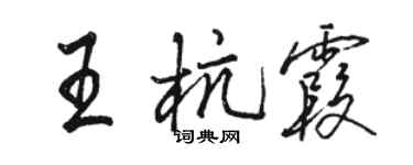 駱恆光王杭霞行書個性簽名怎么寫