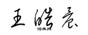 梁錦英王皓晨草書個性簽名怎么寫