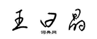 梁錦英王曰晶草書個性簽名怎么寫