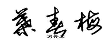 朱錫榮葉春梅草書個性簽名怎么寫