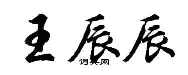 胡問遂王辰辰行書個性簽名怎么寫