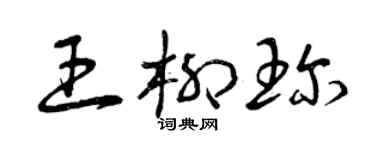 曾慶福王柳珍草書個性簽名怎么寫