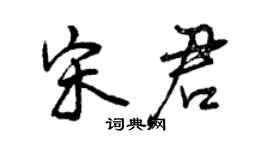 曾慶福宋君行書個性簽名怎么寫