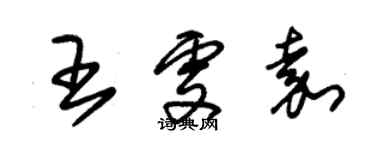 朱錫榮王雯嘉草書個性簽名怎么寫