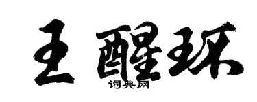 胡問遂王醒環行書個性簽名怎么寫