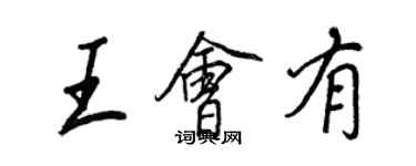 王正良王會有行書個性簽名怎么寫