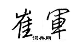 王正良崔軍行書個性簽名怎么寫