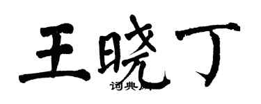 翁闓運王曉丁楷書個性簽名怎么寫