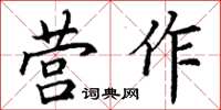 丁謙營作楷書怎么寫