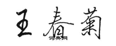 駱恆光王春菊行書個性簽名怎么寫