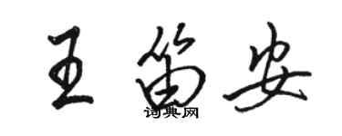 駱恆光王笛安行書個性簽名怎么寫