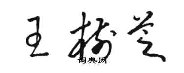 駱恆光王樹芝草書個性簽名怎么寫