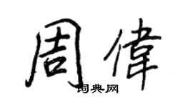 王正良周偉行書個性簽名怎么寫