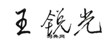 駱恆光王銳光行書個性簽名怎么寫