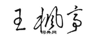 駱恆光王楓亭草書個性簽名怎么寫