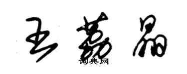 朱錫榮王荔晶草書個性簽名怎么寫