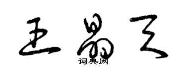 曾慶福王晶天草書個性簽名怎么寫