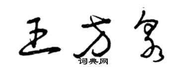 曾慶福王方泉草書個性簽名怎么寫