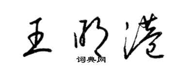 梁錦英王明港草書個性簽名怎么寫