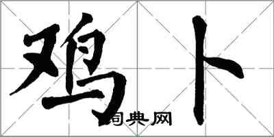 翁闓運雞卜楷書怎么寫