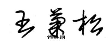 朱錫榮王菊松草書個性簽名怎么寫