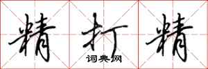 田英章精打精行書怎么寫