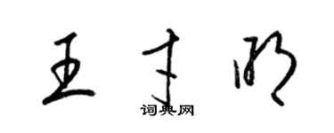 梁錦英王才明草書個性簽名怎么寫