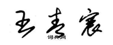 朱錫榮王青宸草書個性簽名怎么寫