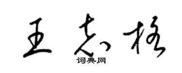 梁錦英王志格草書個性簽名怎么寫