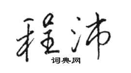 駱恆光程沛行書個性簽名怎么寫