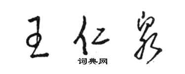 駱恆光王仁泉草書個性簽名怎么寫