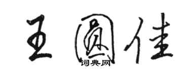 駱恆光王圓佳行書個性簽名怎么寫