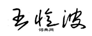 朱錫榮王憶波草書個性簽名怎么寫