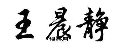 胡問遂王晨靜行書個性簽名怎么寫