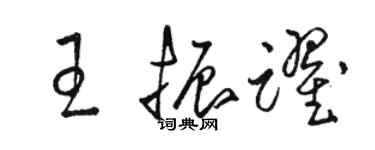 駱恆光王振躍草書個性簽名怎么寫