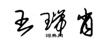 朱錫榮王瑞肖草書個性簽名怎么寫