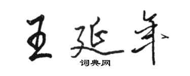 駱恆光王延年行書個性簽名怎么寫