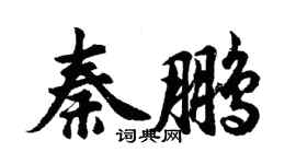胡問遂秦鵬行書個性簽名怎么寫