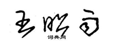 朱錫榮王昭雨草書個性簽名怎么寫