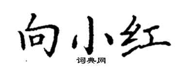 丁謙向小紅楷書個性簽名怎么寫