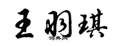 胡問遂王羽琪行書個性簽名怎么寫