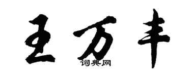 胡問遂王萬豐行書個性簽名怎么寫