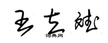 朱錫榮王立斌草書個性簽名怎么寫