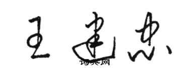 駱恆光王建忠草書個性簽名怎么寫