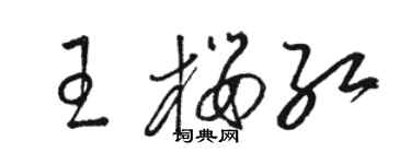 駱恆光王櫻紅草書個性簽名怎么寫