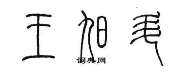 陳墨王旭升篆書個性簽名怎么寫