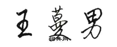 駱恆光王蔓男行書個性簽名怎么寫